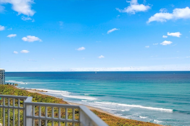 property view of water with a view of the beach