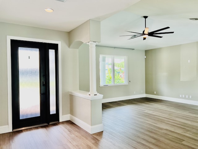 hallway featuring light wood-type flooring