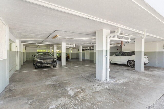 garage with a carport