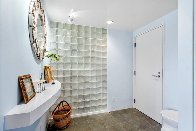 interior space with tile patterned floors