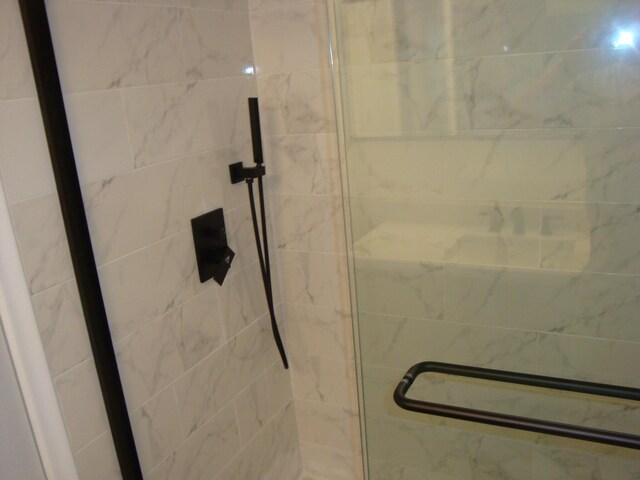 interior details featuring walk in shower