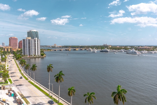 1701 S Flagler Dr Unit 1201, West Palm Beach, FL 33401 - view of water feature featuring a view of city