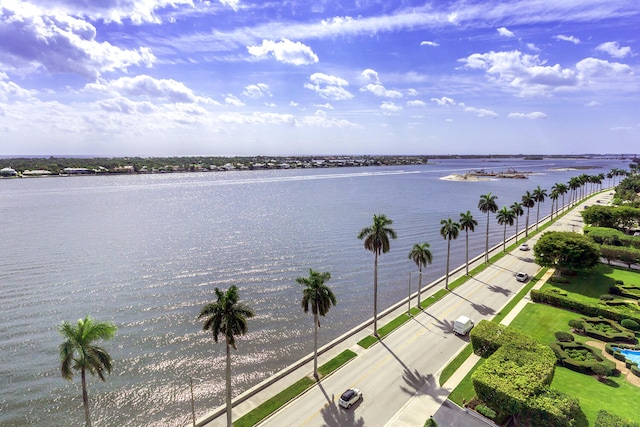 view of water feature