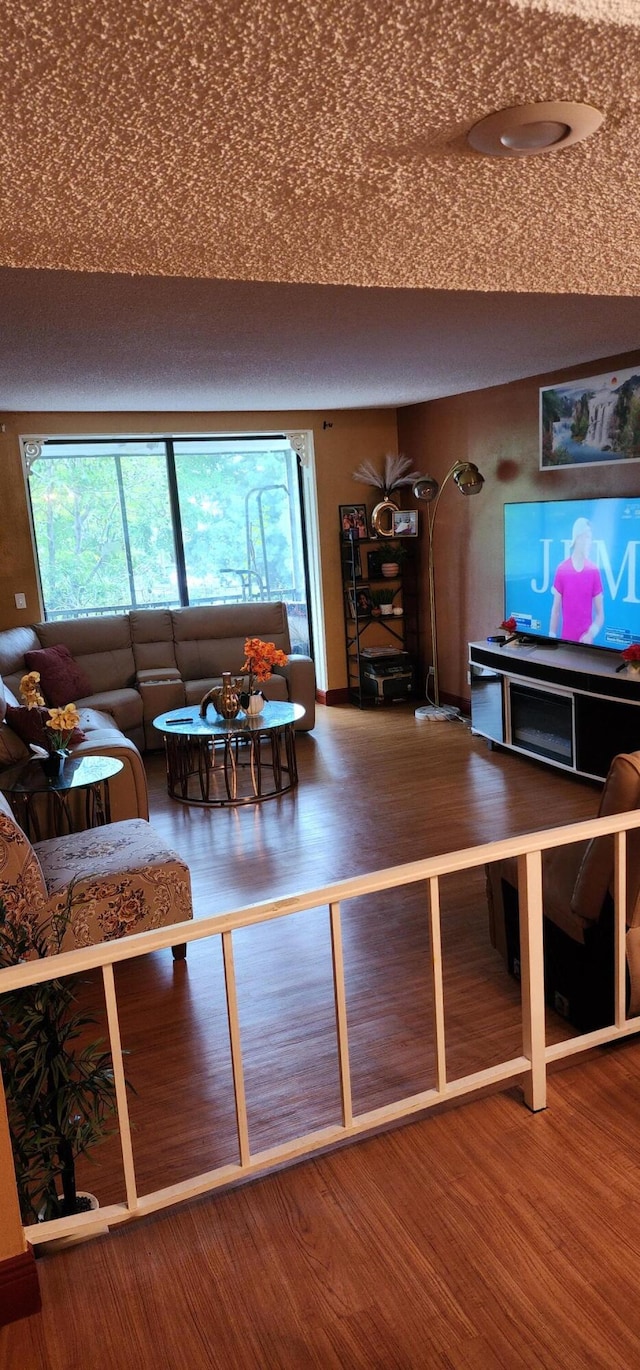 kitchen with hardwood / wood-style floors