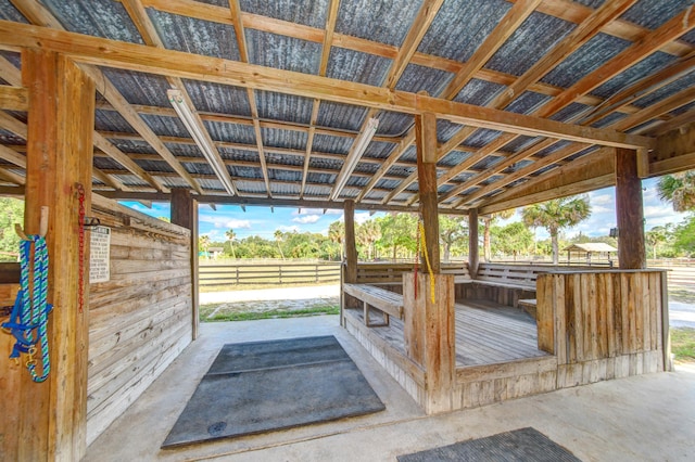 view of horse barn