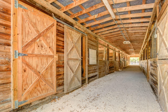 view of horse barn