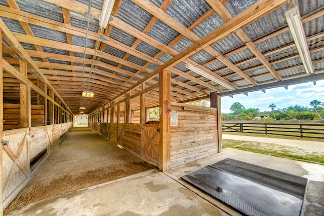 view of horse barn