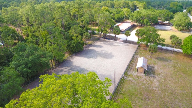 drone / aerial view with a rural view