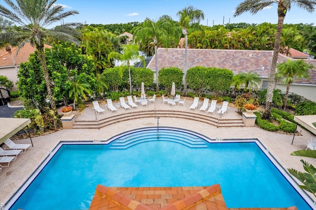 view of pool with a patio area