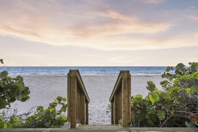 property view of water with a view of the beach