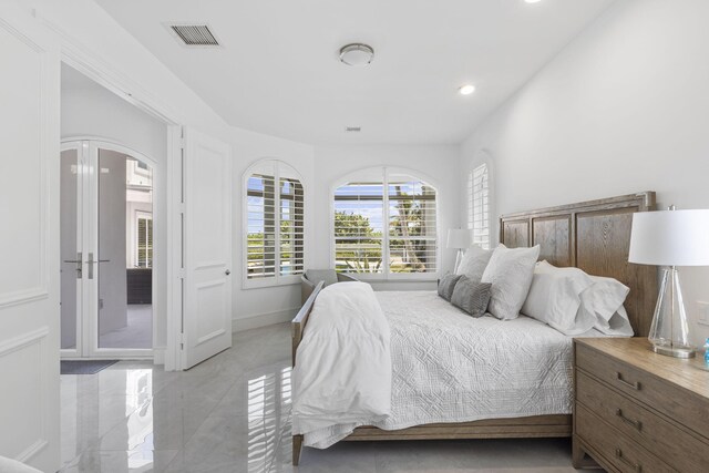 view of tiled bedroom