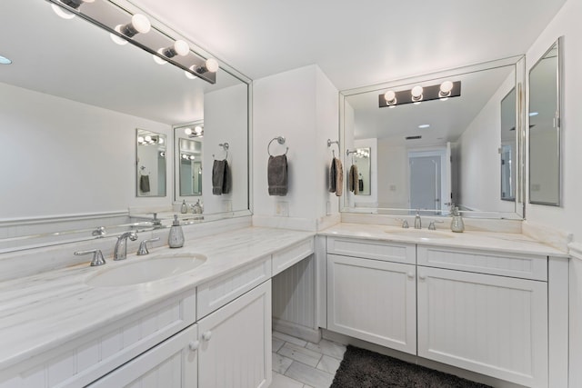 100 Lakeshore Dr Unit 457, North Palm Beach, FL 33408 - full bathroom with vanity and marble finish floors