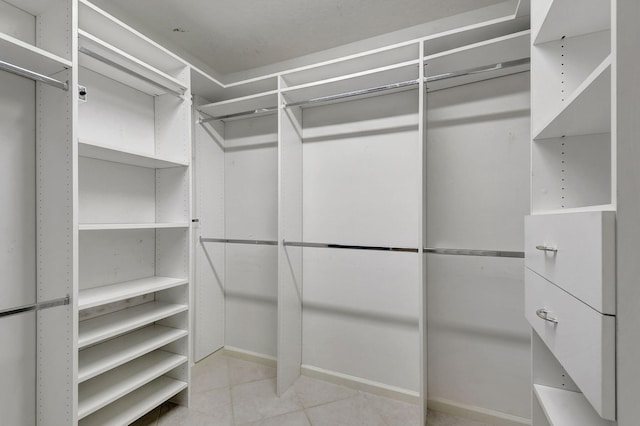 view of walk in closet