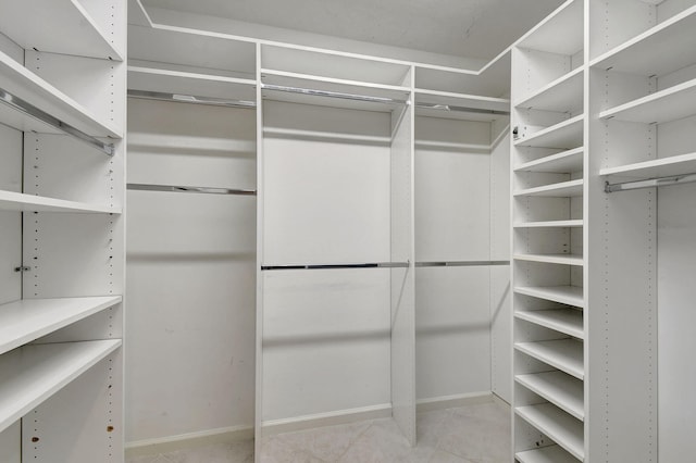 view of walk in closet