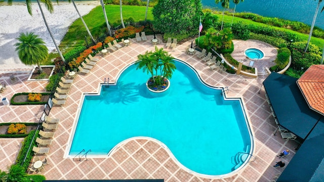 view of pool with a patio area