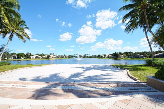 view of water feature