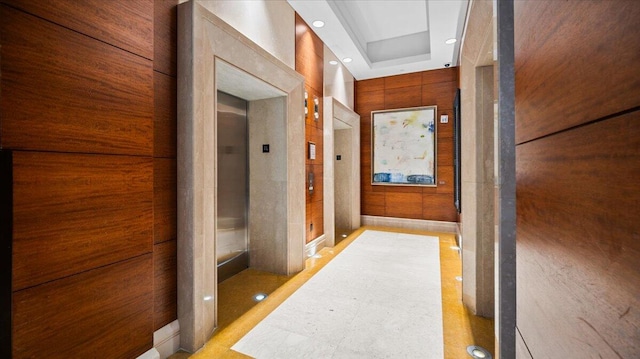 hall with elevator