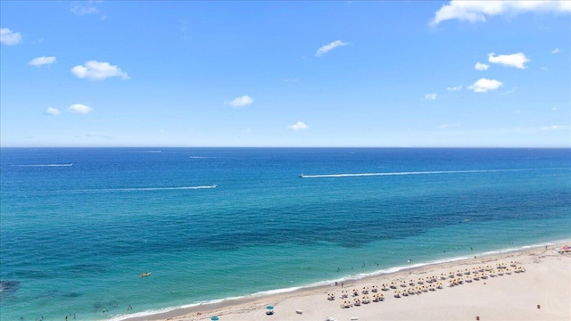 water view featuring a beach view