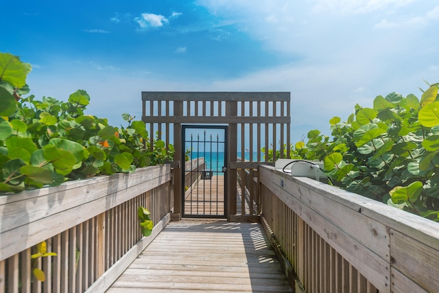 view of property's community with a water view