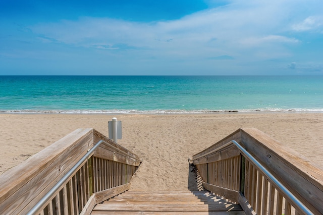 property view of water with a view of the beach