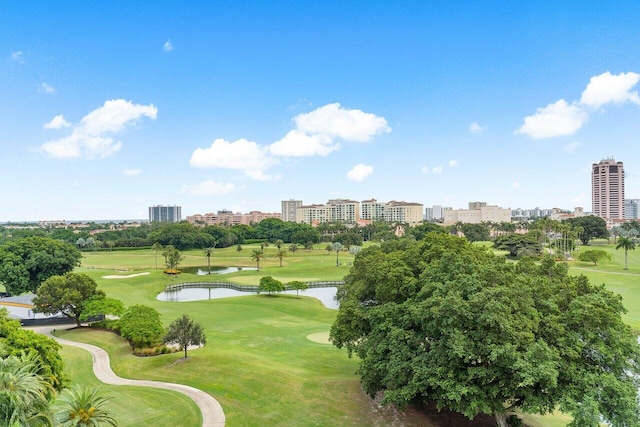 surrounding community featuring a water view