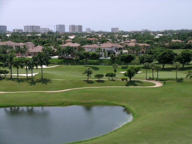 view of community featuring a water view