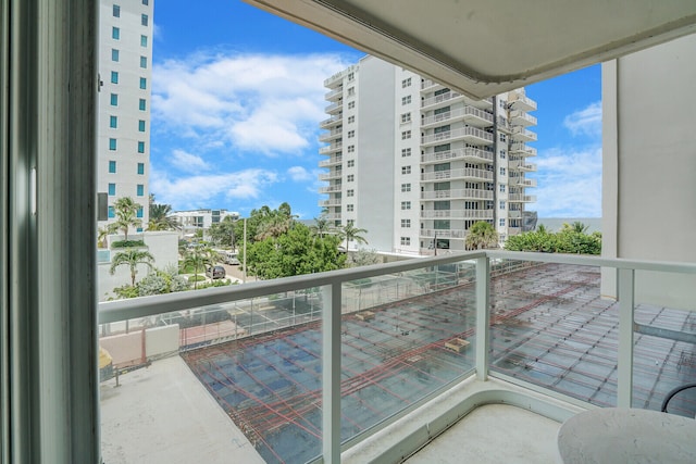 view of balcony