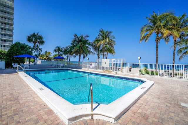 view of pool with a patio