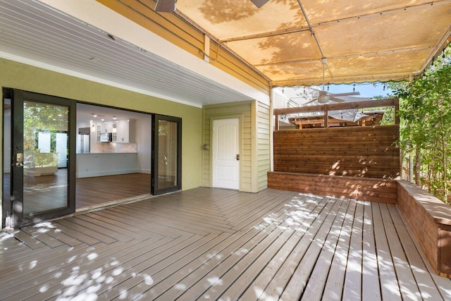 view of wooden terrace