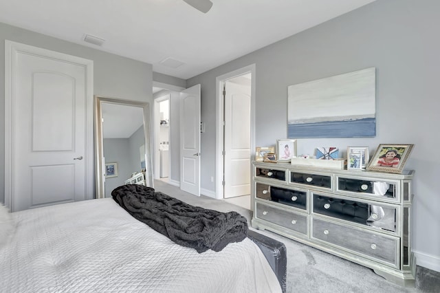 view of carpeted bedroom