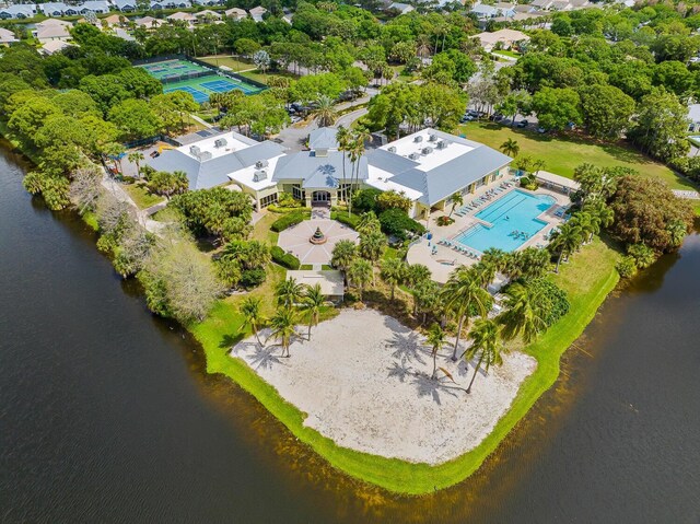 381 NW Sherry Ln, Port Saint Lucie, FL 34986 - bird's eye view of a pool area and a large body of water