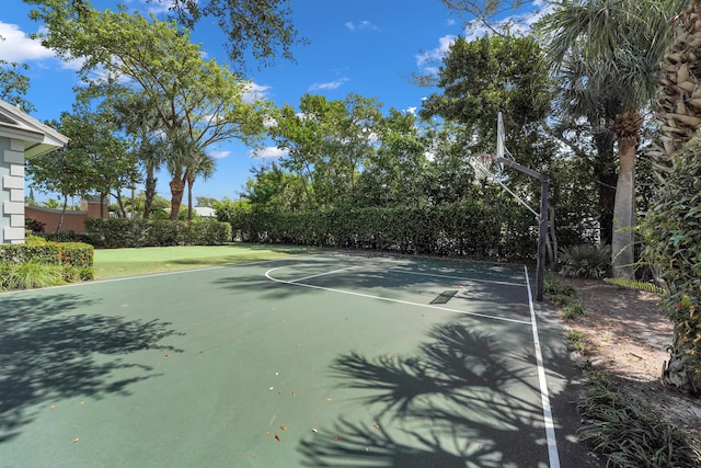 view of basketball court with community basketball court