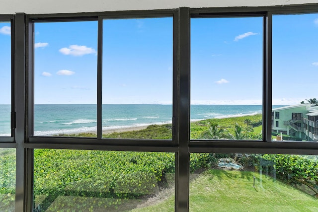 water view featuring a view of the beach