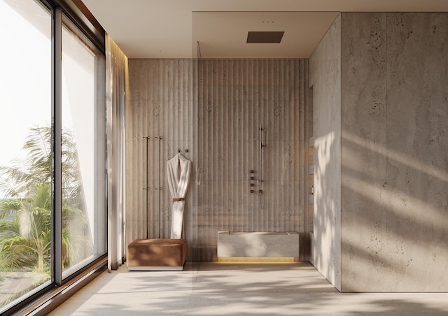 bathroom featuring concrete floors