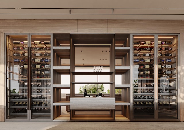 view of wine room