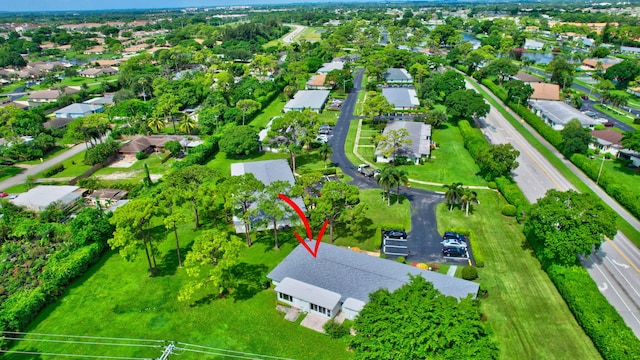 5020 Petal Pl Unit D, Delray Beach, FL 33484 - aerial view of property and surrounding area featuring nearby suburban area