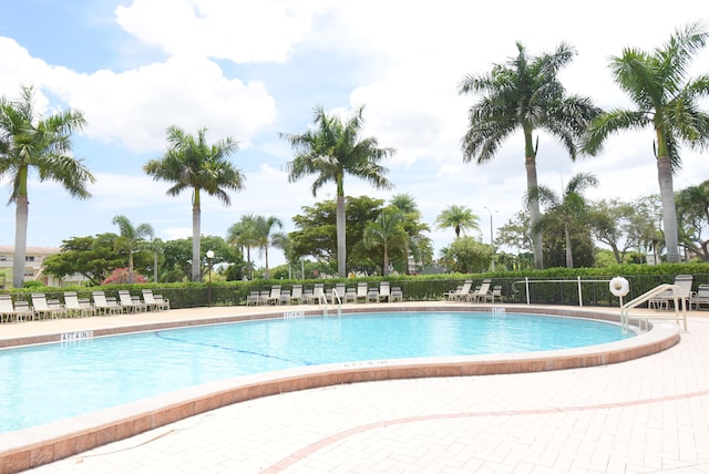 view of pool with a patio area