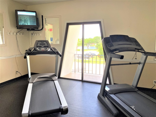 view of workout room