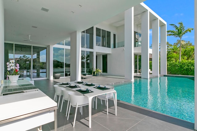 view of pool featuring a patio area