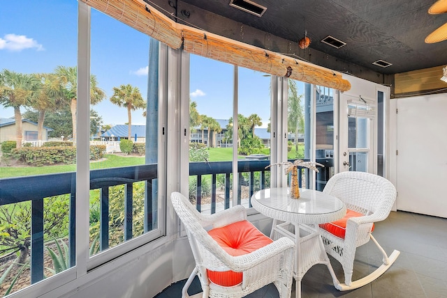 view of sunroom