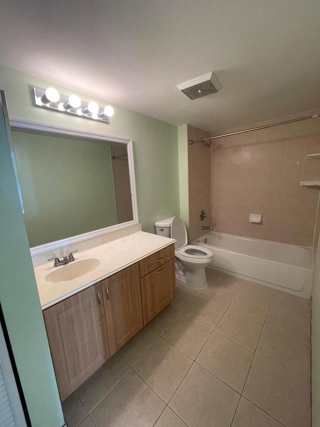 1204 Waterview Cir, Palm Springs, FL 33461 - full bath with tile patterned flooring, vanity, tub / shower combination, and toilet