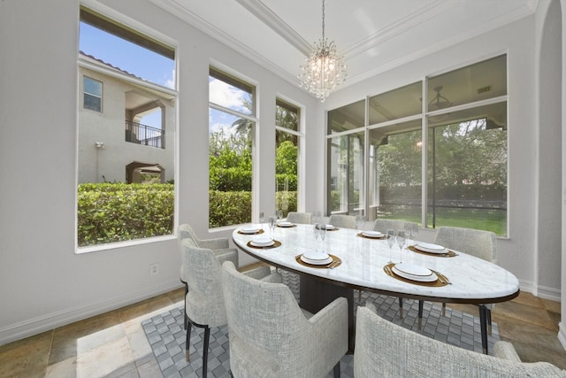 12520 NW 79th Mnr, Parkland, FL 33076 - sunroom featuring a chandelier