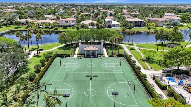 12520 NW 79th Mnr, Parkland, FL 33076 - view of sport court with a water view and community basketball court