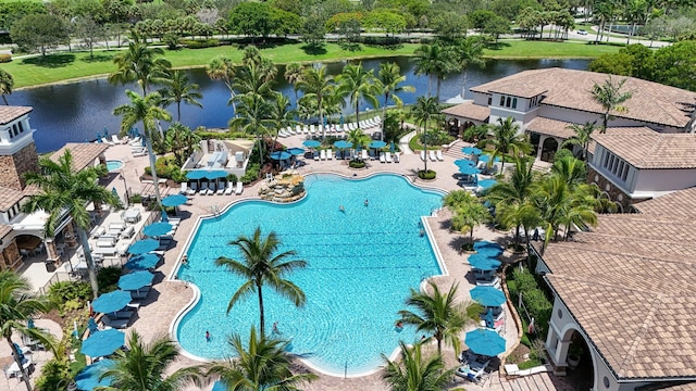 12520 NW 79th Mnr, Parkland, FL 33076 - drone / aerial view featuring a water view