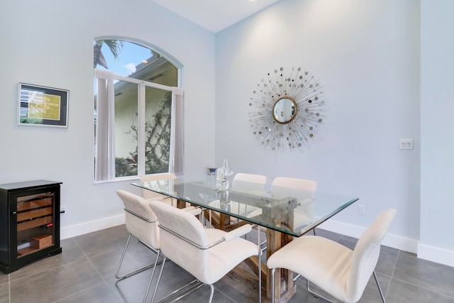 view of tiled dining area