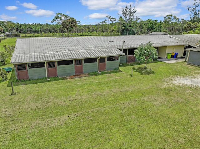 exterior space with a lawn