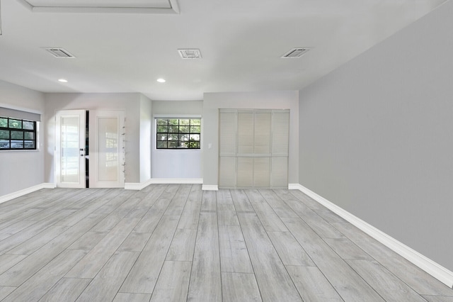 interior space featuring light wood-type flooring