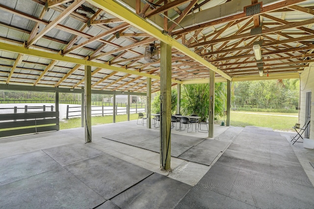 view of horse barn