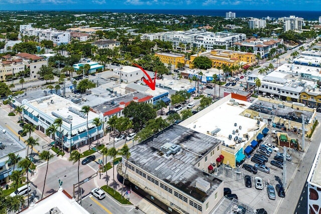 419 E Atlantic Ave, Delray Beach, FL 33483 - birds eye view of property featuring a city view