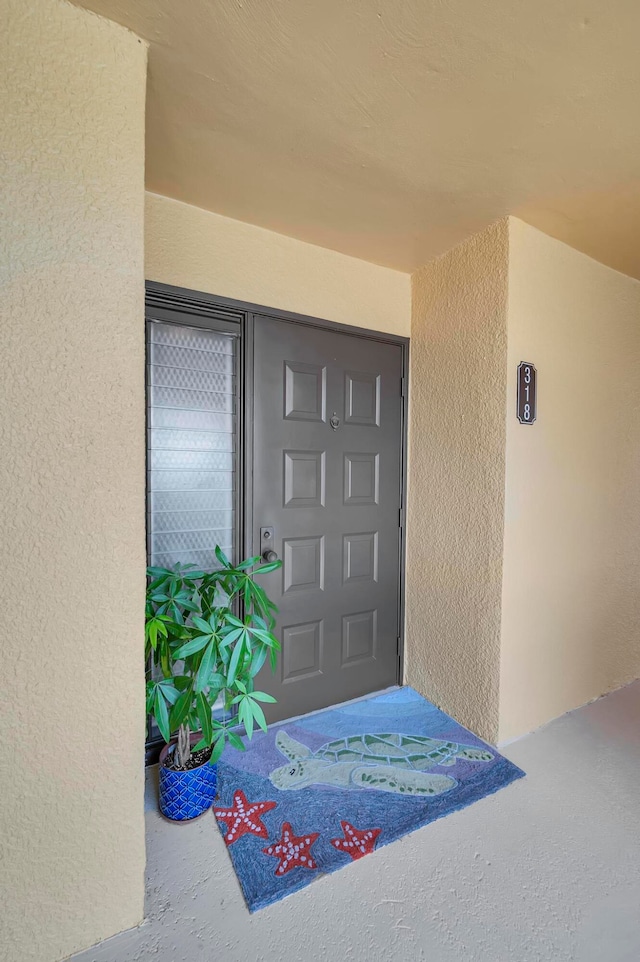 view of doorway to property